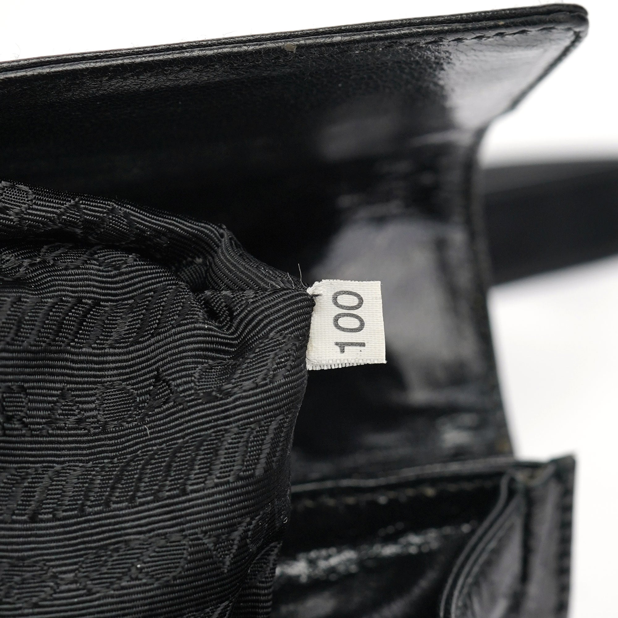 Prada Sac porté épaule Madras Swing en cuir noir