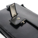 Prada Sac porté épaule Madras Swing en cuir noir