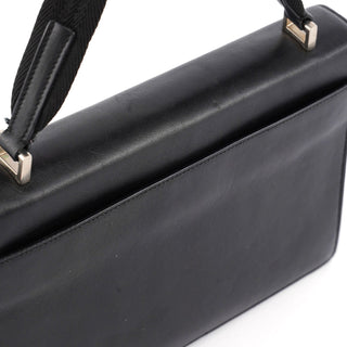 Prada Black Leather Top Handle Bag