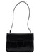 Prada Black Madras Calfskin Buckle Shoulder Bag