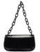 Prada Black Madras Swing Chain Shoulder Bag