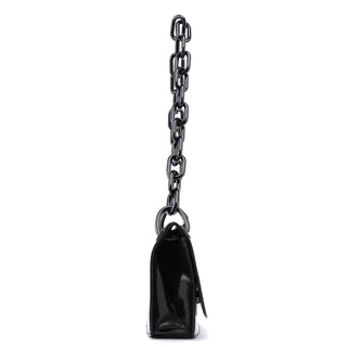 Prada Black Madras Swing Chain Shoulder Bag