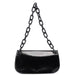 Prada Black Madras Swing Chain Shoulder Bag