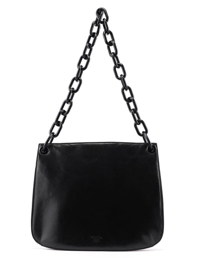 Prada Black Madras Swing Plastic Chain Bag