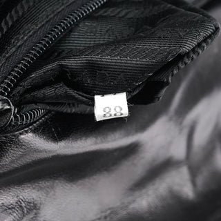 Prada Black Madras Swing Shoulder Bag