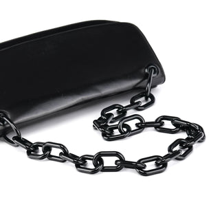 Prada Black Madras Swing Shoulder Bag