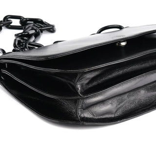 Prada Black Madras Swing Shoulder Bag