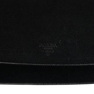 Prada Black Madras Swing Shoulder Bag