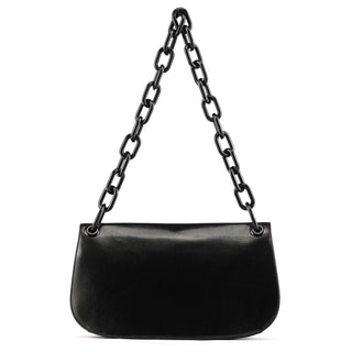 Prada Black Madras Swing Shoulder Bag