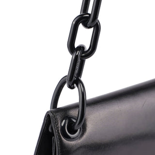 Prada Black Madras Swing Shoulder Bag