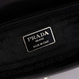 Prada Sac porté épaule Madras Swing en cuir noir