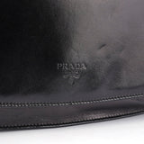 Prada Sac porté épaule Madras Swing en cuir noir