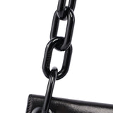 Prada Sac porté épaule Madras Swing en cuir noir