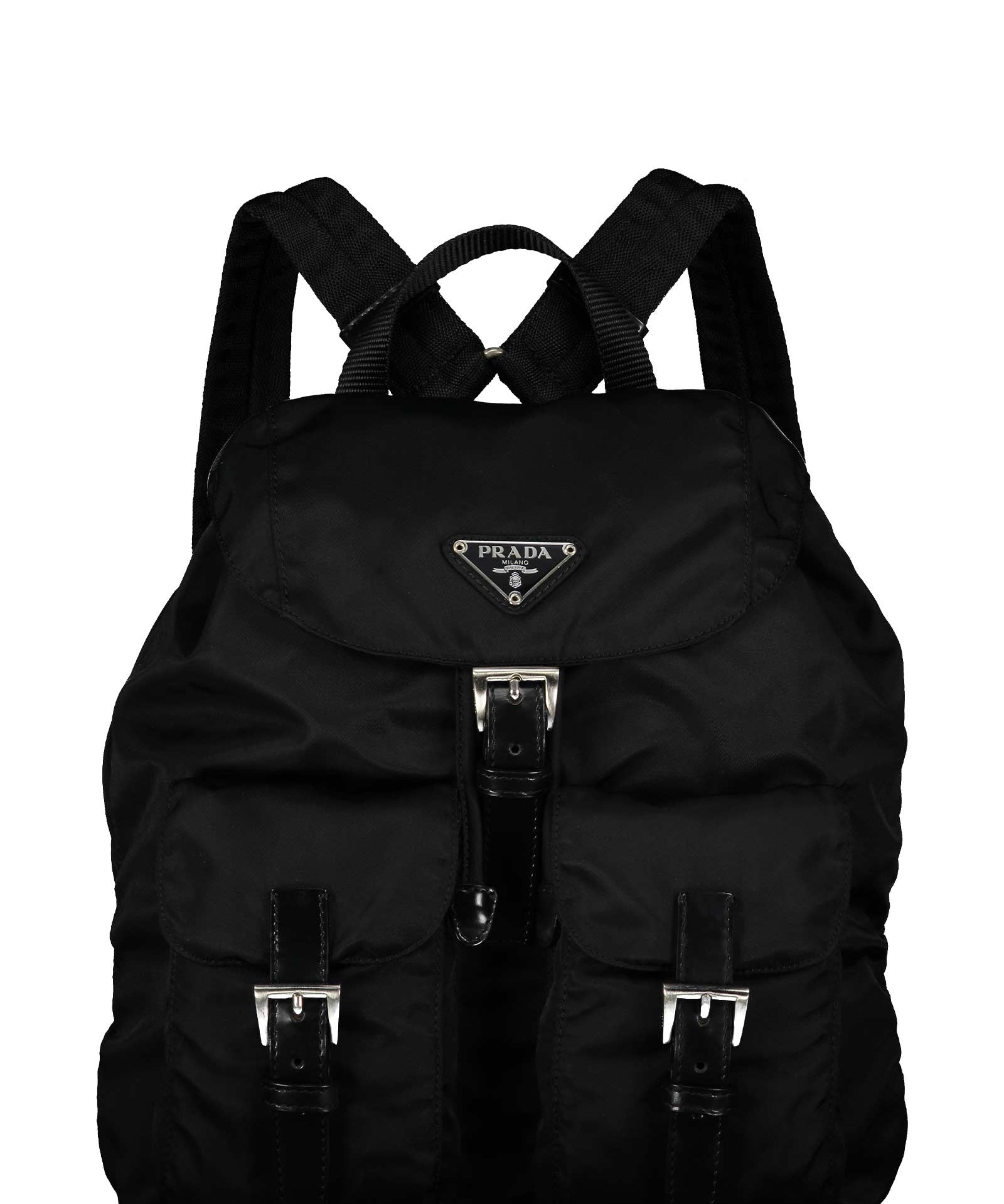 Prada Black Medium Tessuto Nylon Backpack