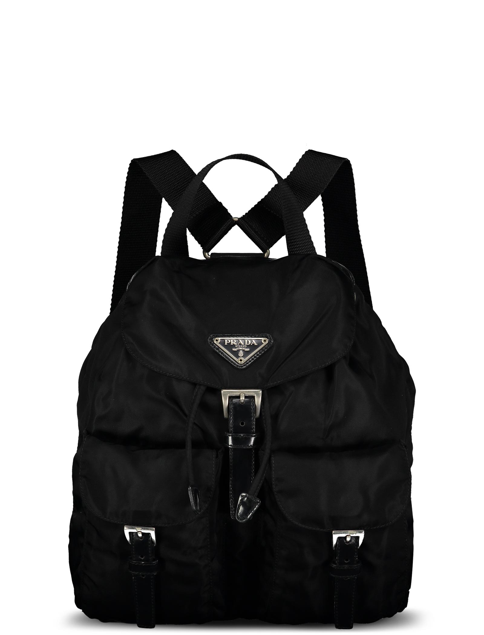 Prada Tessuto Rucksack Medium aus schwarzem Nylon