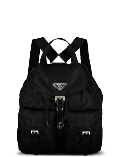 Prada Black Medium Tessuto Nylon Backpack