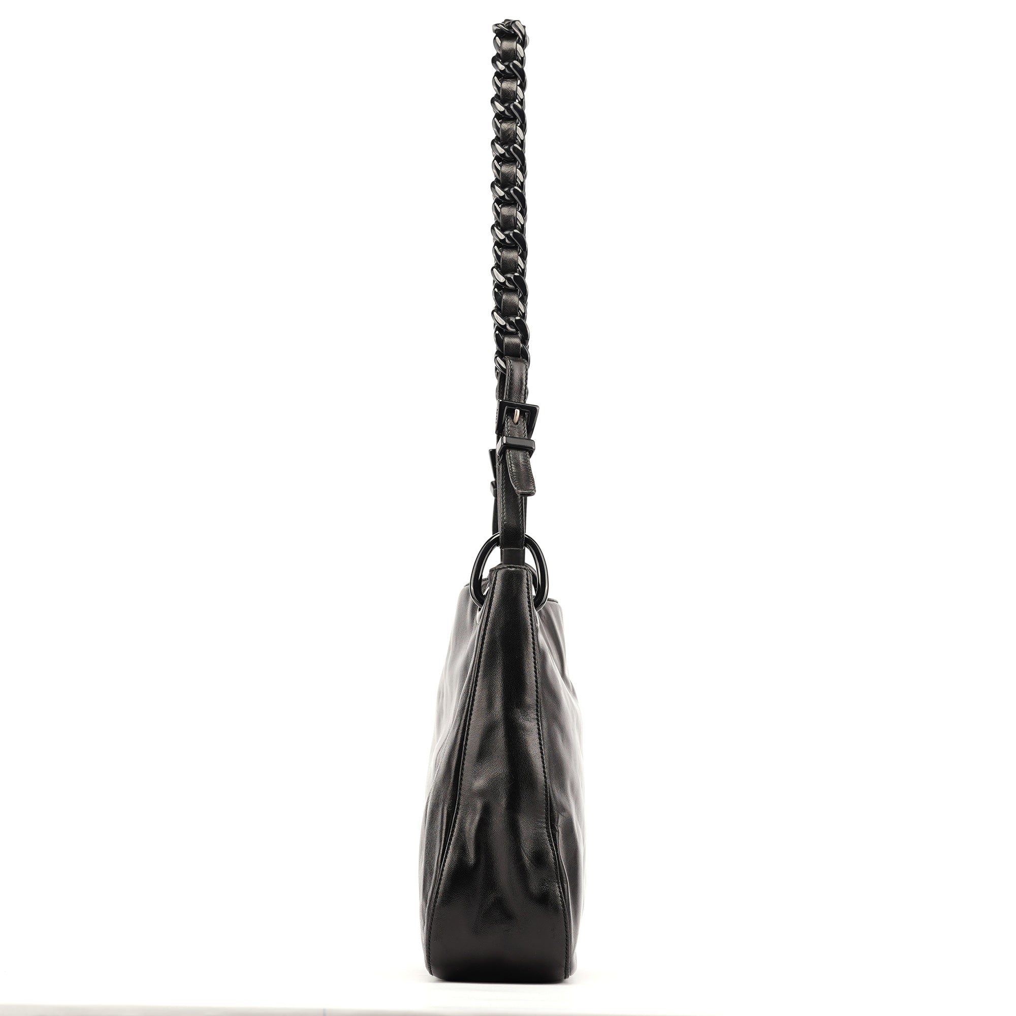 Prada Black Nappa Plastic Shoulder Bag