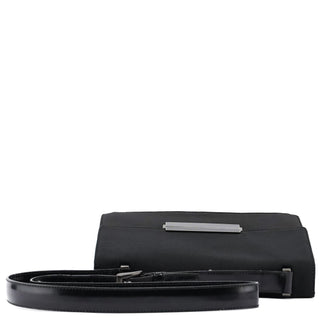 Prada Black Nylon Buckle Shoulder Bag