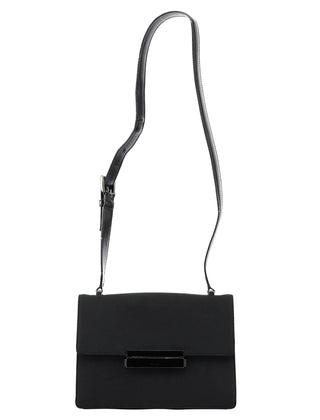 Prada Black Nylon Buckle Shoulder Bag