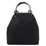 Prada Sac en nylon noir à anses en plastique
