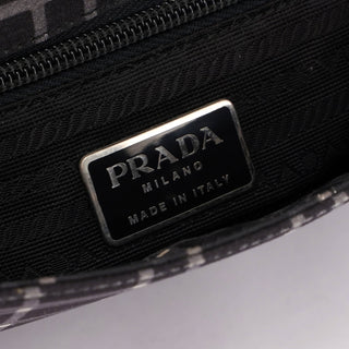 Prada Black Patterned Shoulder Bag