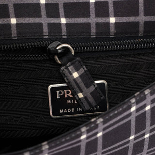 Prada Black Patterned Shoulder Bag