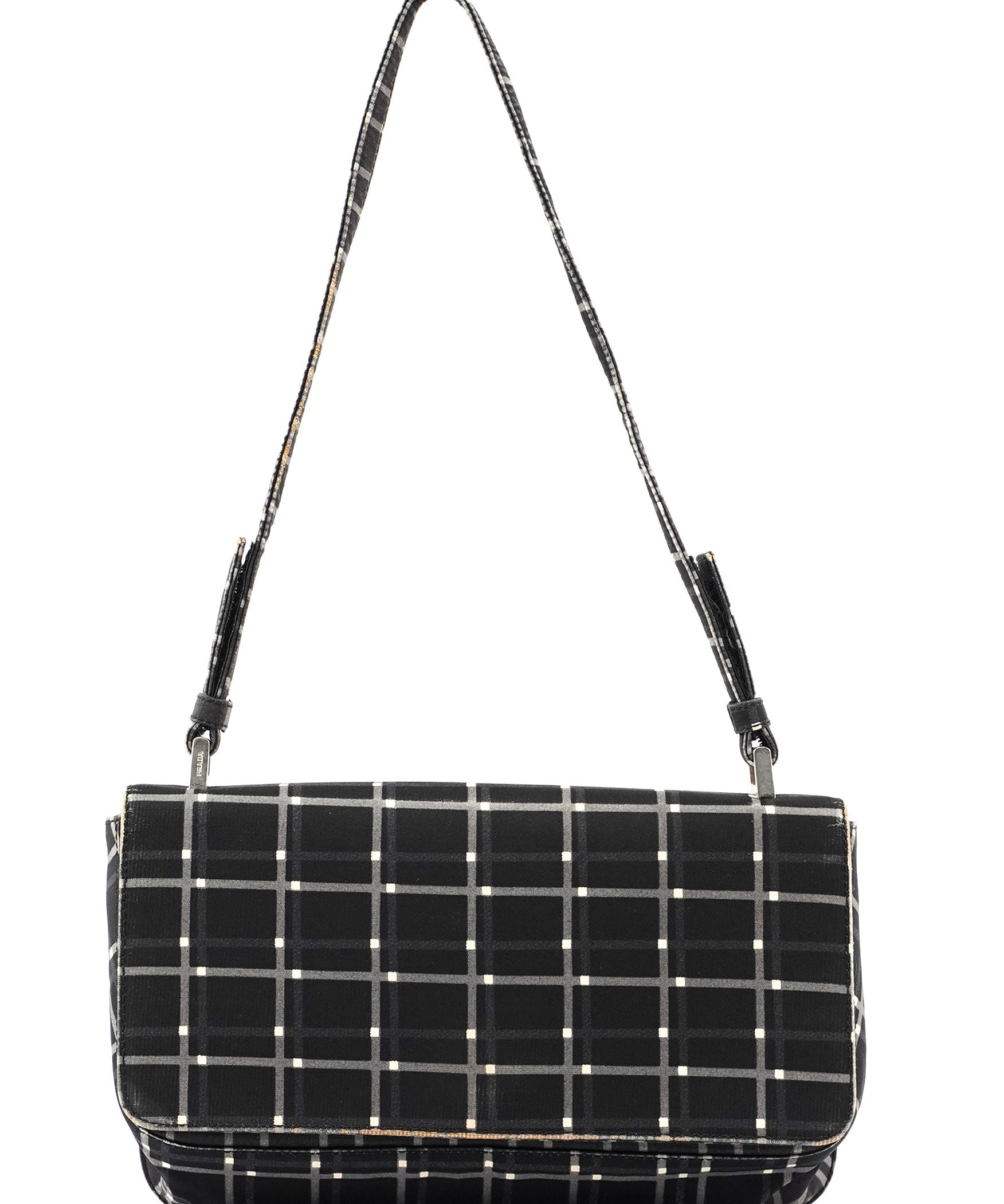 Prada Black Patterned Shoulder Bag