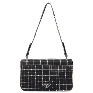 Prada Black Patterned Shoulder Bag