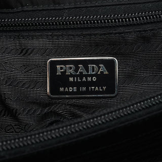 Prada Black Quilted Tessuto Plastic Tote Bag