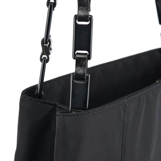 Prada Black Quilted Tessuto Plastic Tote Bag