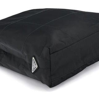 Prada Black Quilted Tessuto Plastic Tote Bag