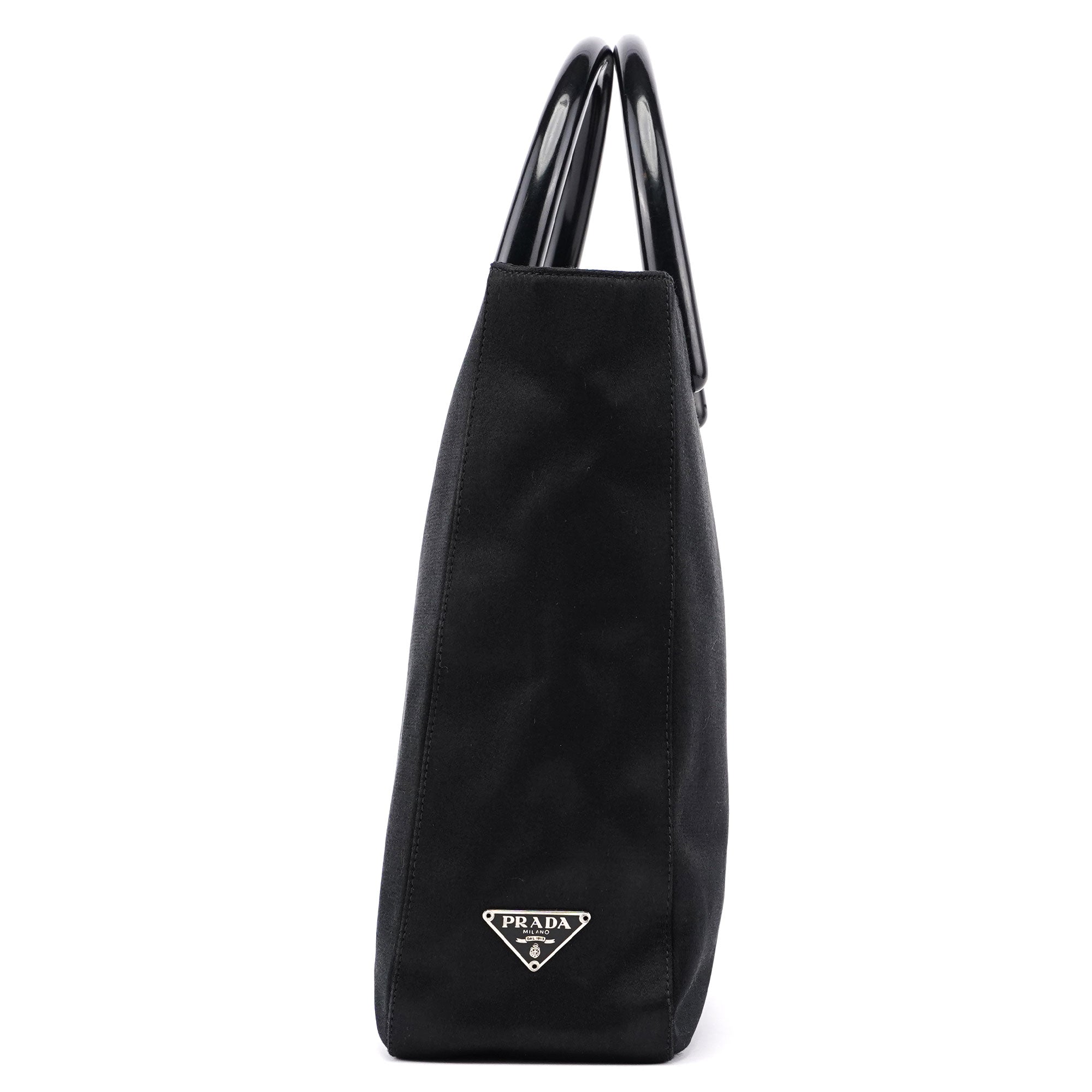 Prada Sac cabas Raso Plastic en satin noir