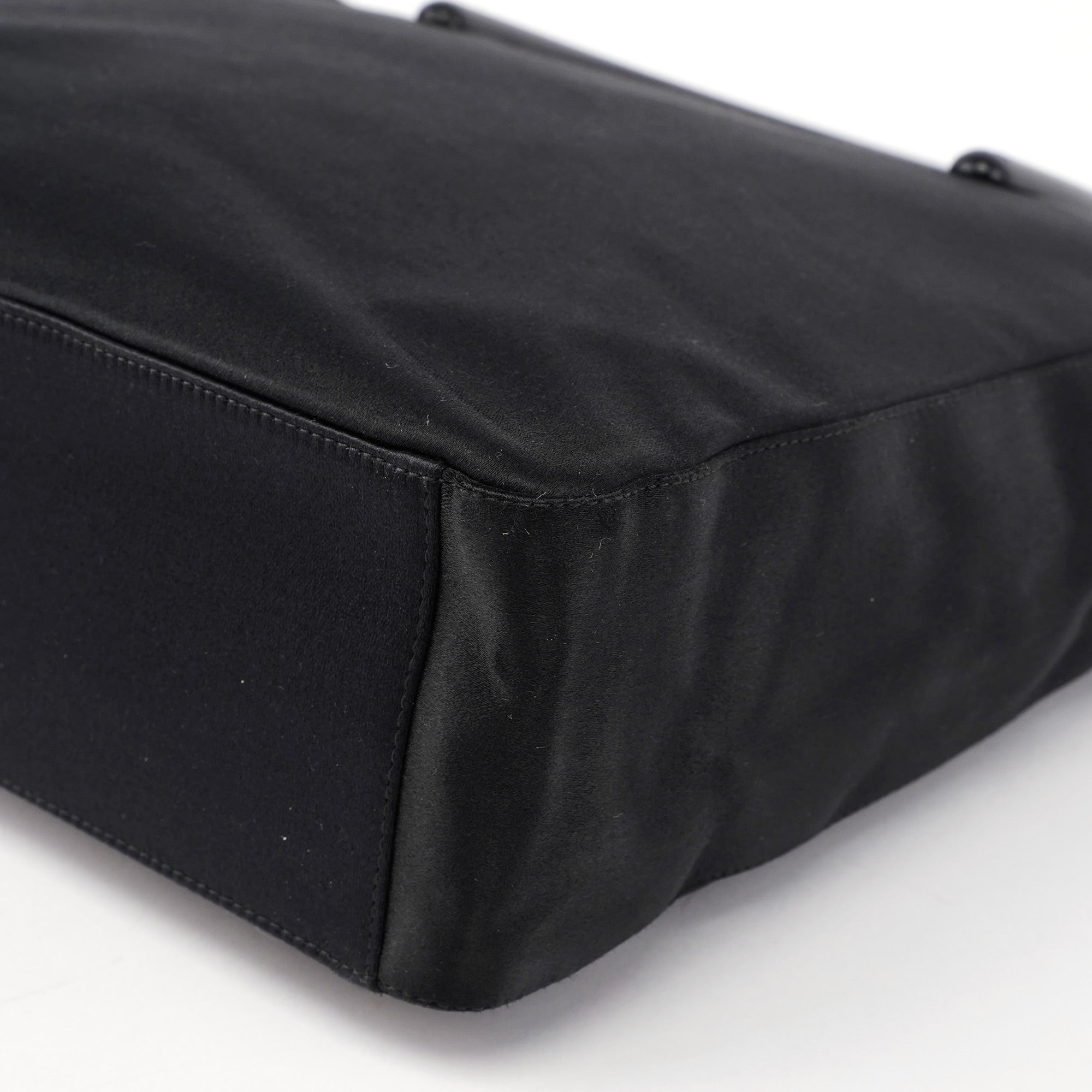 Prada Sac cabas Raso Plastic en satin noir
