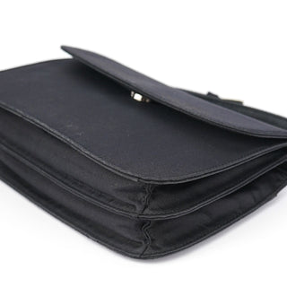 Prada Black Raso Satin Top Handle Bag