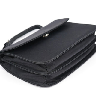 Prada Black Raso Satin Top Handle Bag