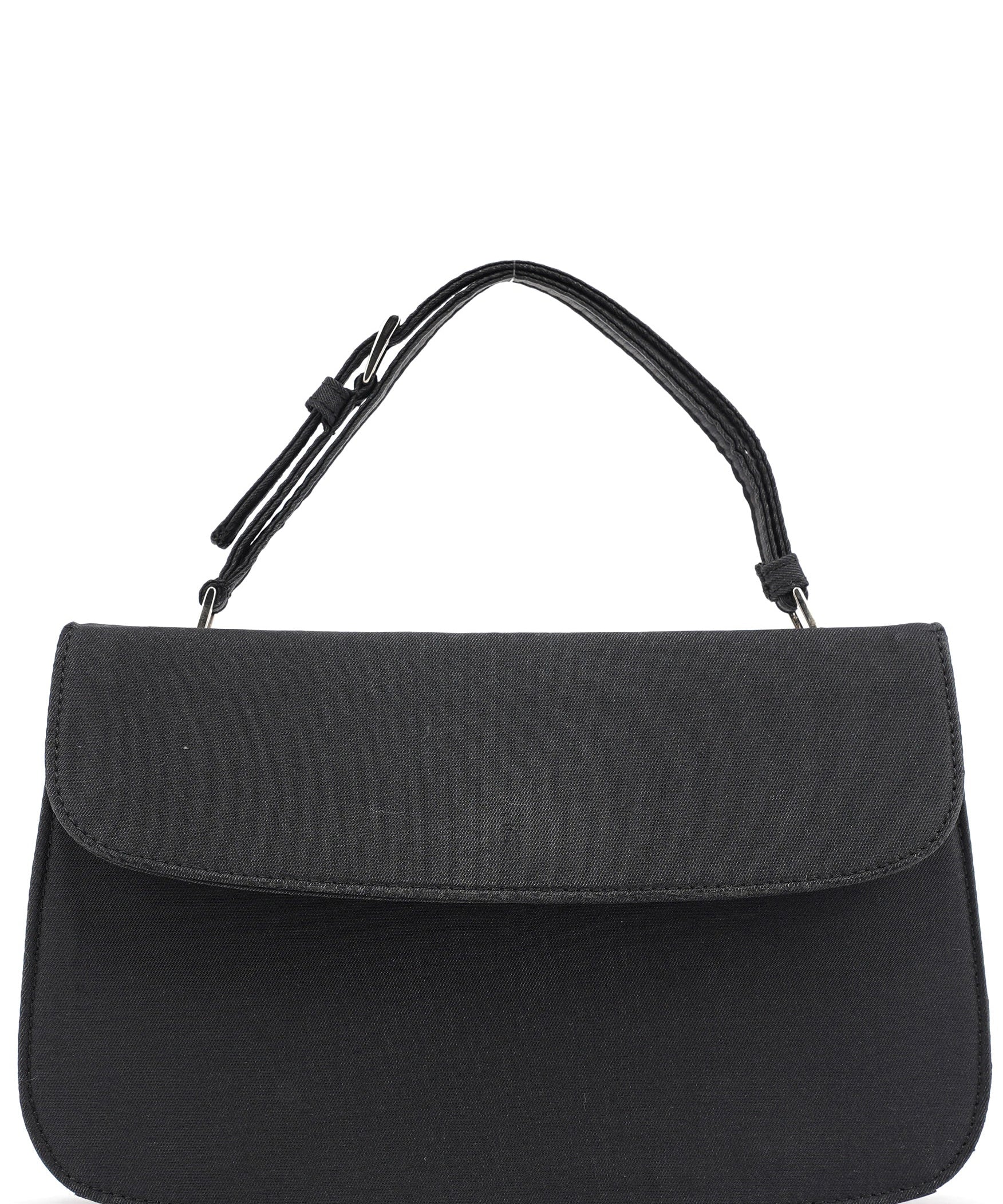 Prada Black Raso Satin Top Handle Bag