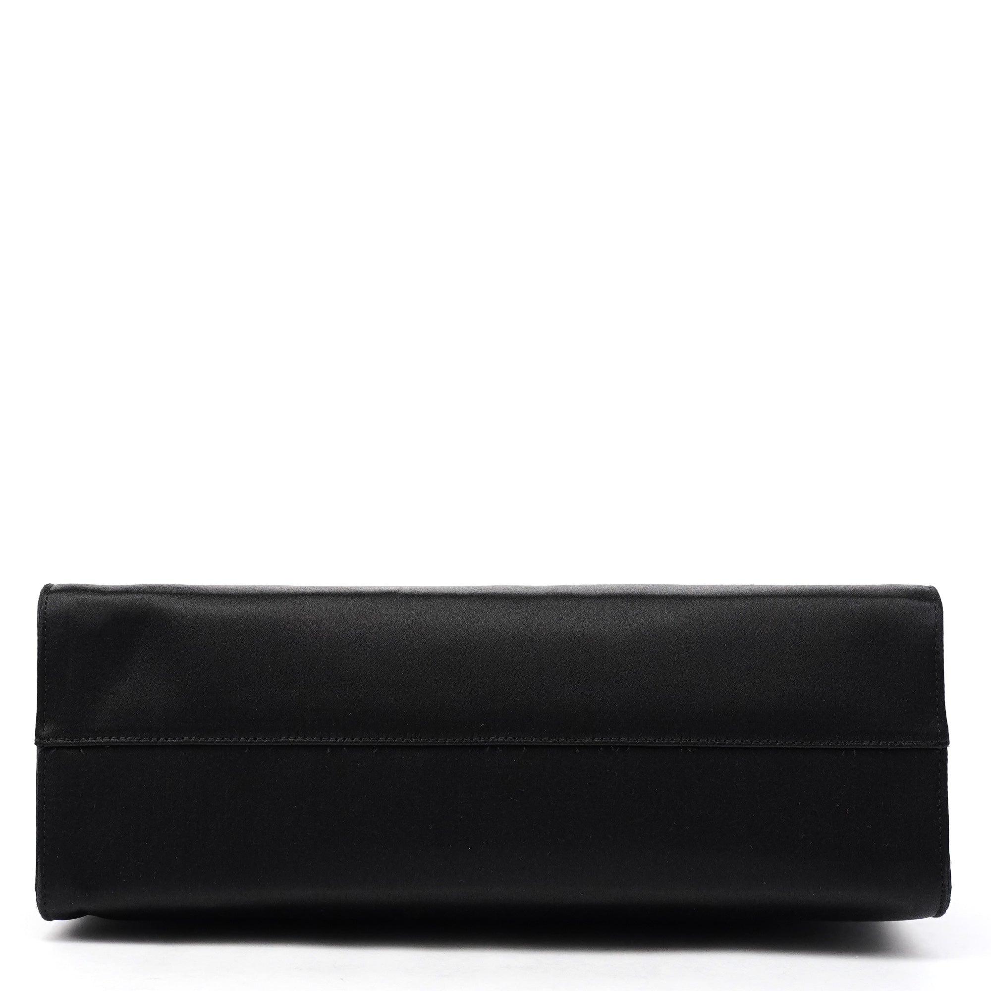 Prada Black Raso Satin Tote Bag
