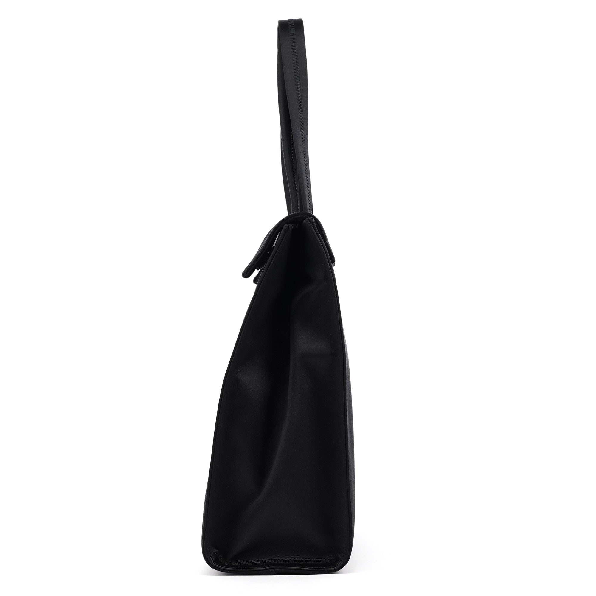 Prada Black Raso Satin Tote Bag