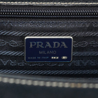 Prada Black Saffiano Contrast Stitch Tote Bag