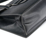 Prada Black Saffiano Contrast Stitch Tote Bag