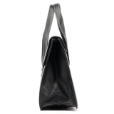 Prada Black Saffiano Contrast Stitch Tote Bag