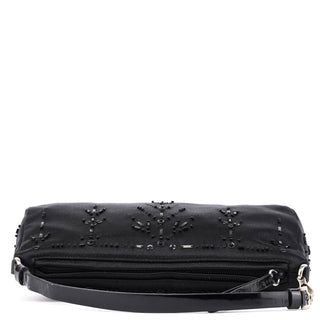 Prada Black Satin Sequin Mini Hobo Bag