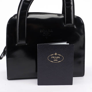 Prada Black Spazzolato Asymmetrical Tote