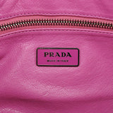 Prada Black Spazzolato Chain Buckle Shoulder Bag