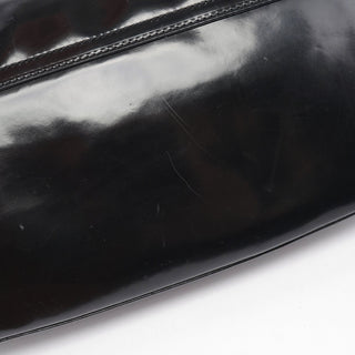 Prada Black Spazzolato Chain Buckle Shoulder Bag