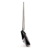 Prada Black Spazzolato Chain Buckle Shoulder Bag