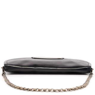 Prada Black Spazzolato Chain Buckle Shoulder Bag