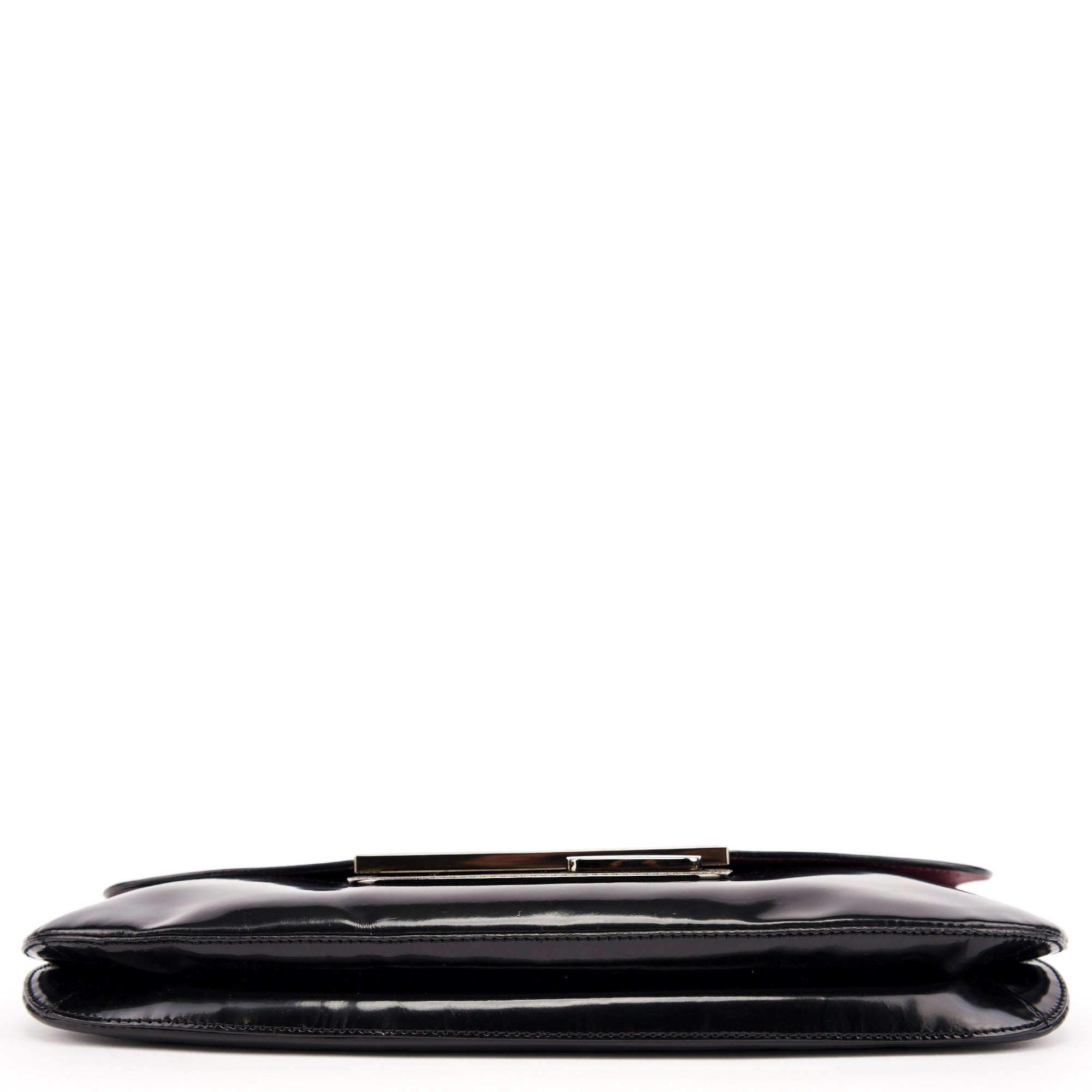Prada Black Spazzolato Chain Buckle Shoulder Bag
