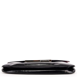 Prada Black Spazzolato Chain Buckle Shoulder Bag