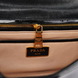 Prada Black Spazzolato Chain Shoulder Bag